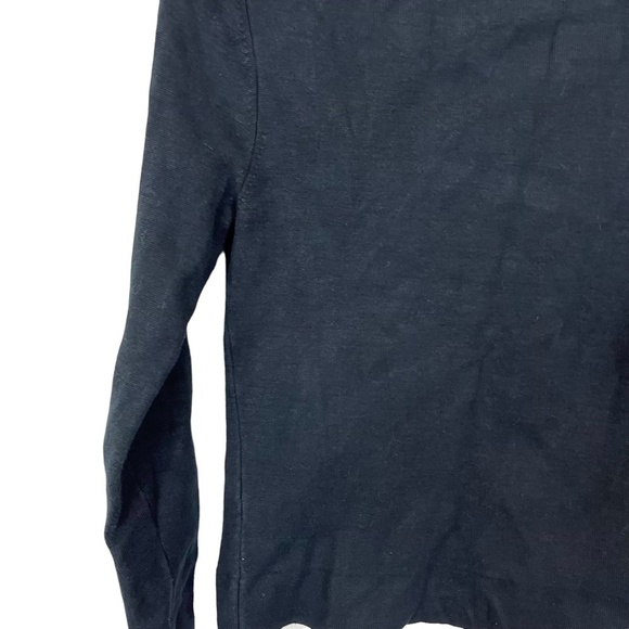 OLO Navy Blue Full Zip Knit Long Sleeve Cardigan Sweater Jacket Cotton Blend  L - Picture 14 of 16